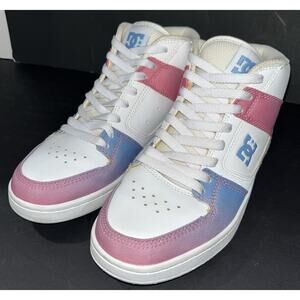 Woman’s DC Manteca Mid 4 Pink‎ White Blue Size 8